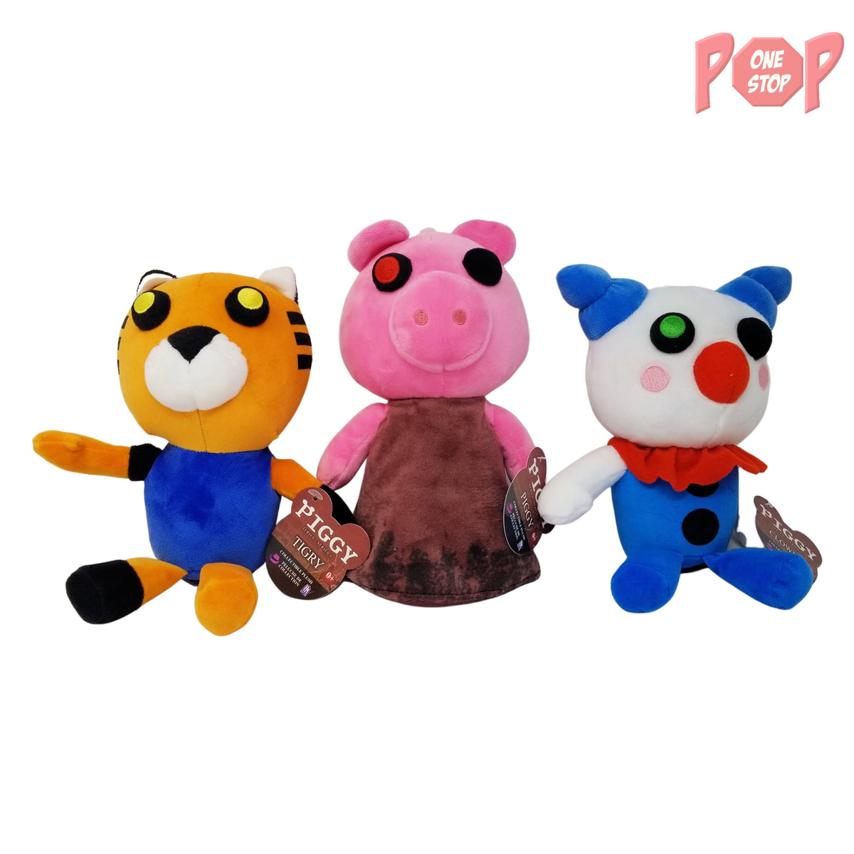 PIGGY Roblox Collectible Plush Series 1 - Clowny, Piggy and Tigry (one item)