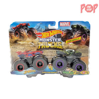 Hot Wheels Monster Trucks - Spiderman vs Venomized Hulk - Demolition Doubles