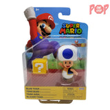 Super Mario - Blue Toad Action Figure with Question Block