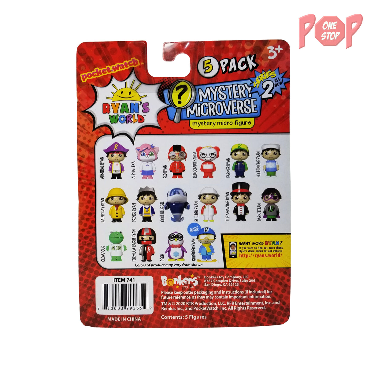 Ryan's World Mystery Microverse Blind Surprise 5 Pack - Red Ryan – Pop ...