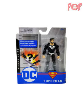DC Heroes Unite - Superman (Black Beard/Suit)  4" Action Figure (2nd Edition)
