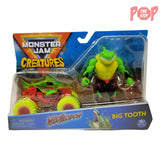 Monster Jam Creatures - Green Megalodon & Big Tooth - Vehicle/Figure Set