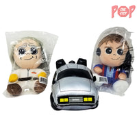 Phunny - Back to the Future DeLorean, Doc, Marty Plush Set