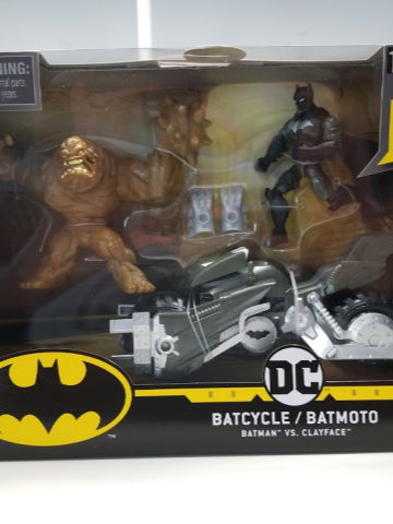 Batman - Batcycle Batman vs Clayface - 4" Action Figures