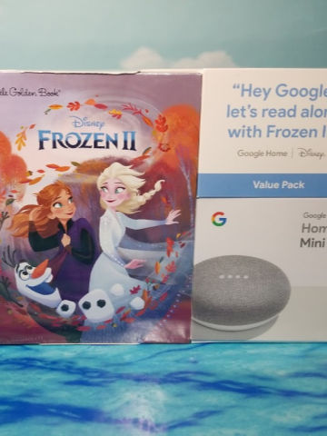 Google Home Mini (Gray) + Disney Little Golden Book Frozen II