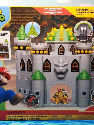 Super Mario - Deluxe Bowser's Castle Playset w/ Exclusive Bowser Figure